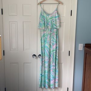 Lilly Pulitzer Harrington maxi dress in pastel sky blue “Salute” size Small